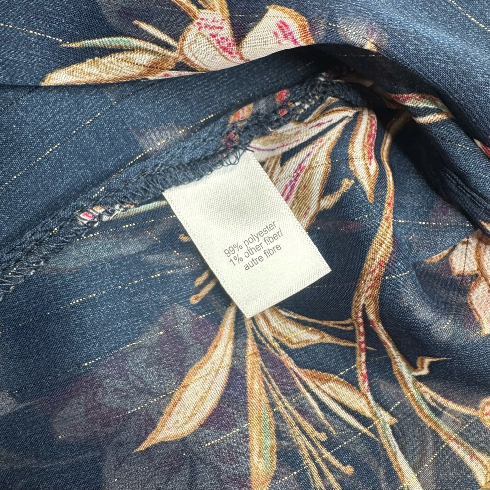 Maurices Boho Floral Long Sleeve Metallic Kimono Size 1X NWT Bohemian Resortwear - Picture 13 of 14